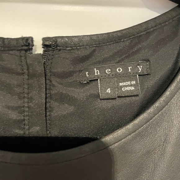 Black Theory dress with faux leather on top - Picture 2 of 3